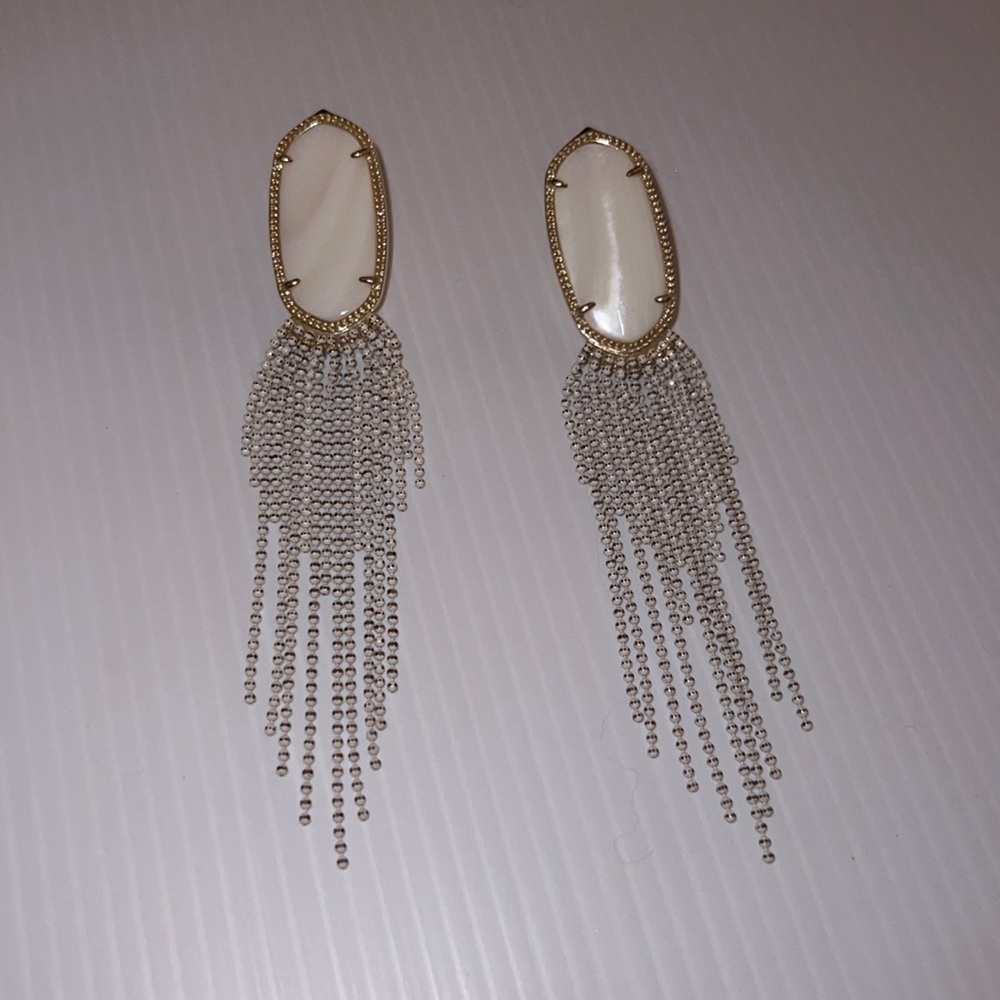 White Kendra Scott Earrings